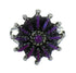 Genuine Sterling Silver And Magenta Turquoise Needlepoint Southwestern Ring Size 6-1/2 YX67111